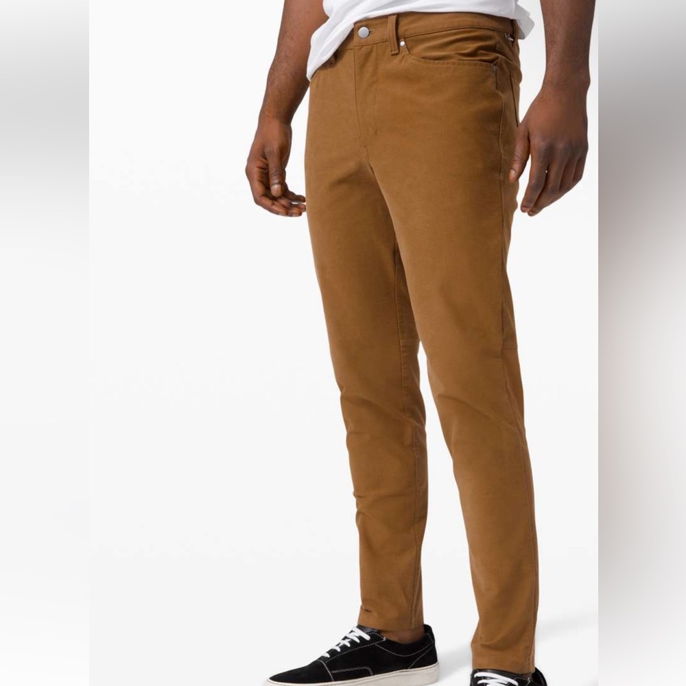 LULULEMON ABC slim Utilitech in burnt caramel - mens size 30